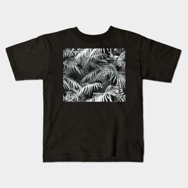 Tropically (BW)invert Kids T-Shirt by BessoChicca